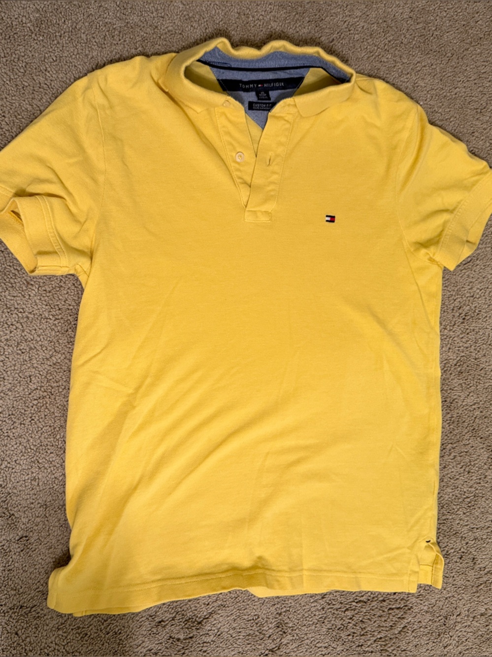 Tommy Hilfiger Men's Yellow Short Sleeve Polo